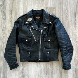 Vintage Late 1950s-60s Harley Davidson Women’s Cycle Queen Leather Jacket Size S